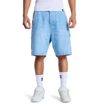Baggy denim-carpenter-jeanshorts for menn