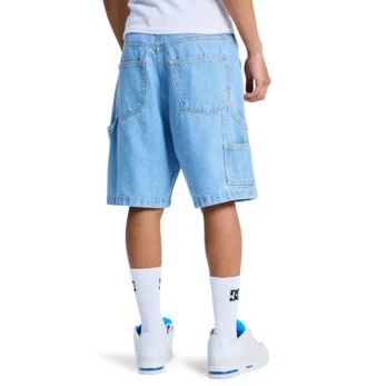 Baggy denim-carpenter-jeanshorts for menn