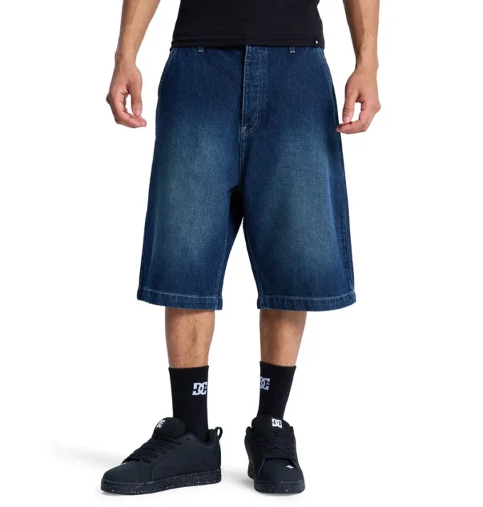 Baggy denimshorts for menn