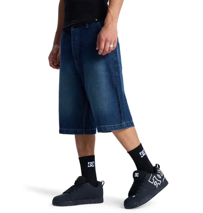 Baggy denimshorts for menn